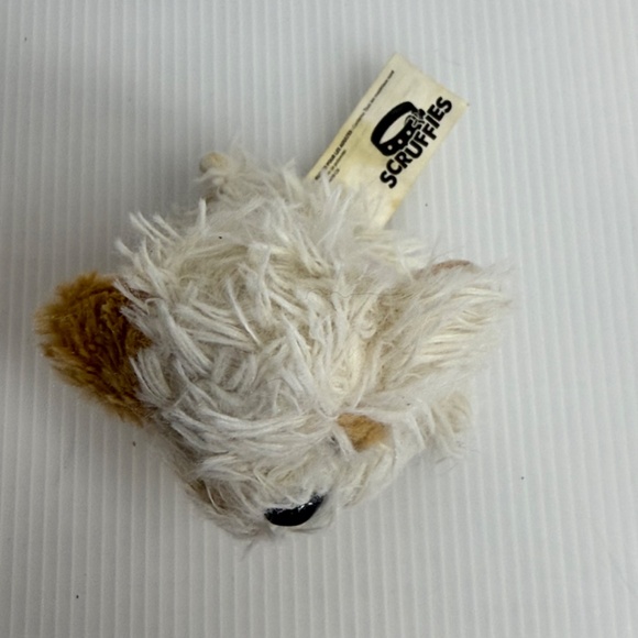 Scruffies 4" Mini Tan White Shaggy Dog Plush Puppy Stuffed Toy Animal Shitzu - Picture 6 of 7